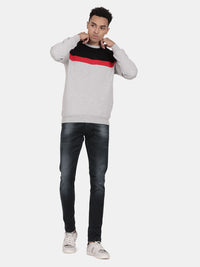 T-Base Men Colourblocked Sweatshirt