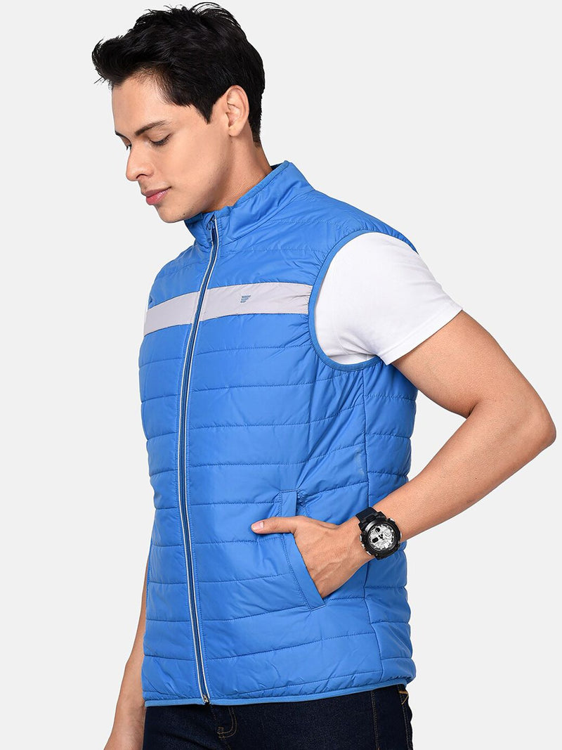 Men'S Sky Diver Blue Windproof Puffer Jacket