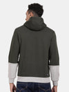 T-Base Colourblocked Hooded Pullover Sweatshirt