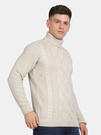 T-Base Turtle Neck Long Sleeves Cable Knit Pullover