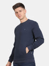 T-Base Men Round Neck Solid Sweatshirt