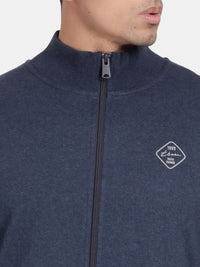 T-Base Mock Neck Front Open Sweatshirt