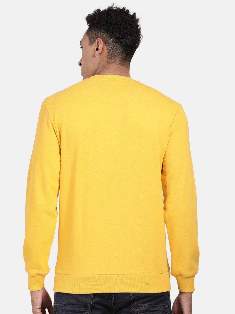 T-Base Round Neck Long Sleeves Cotton Ribbed Sweatshirt