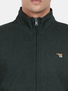 T-Base High Neck Front-Open Sweatshirt