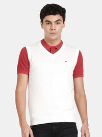 T-Base V-Neck Sleeveless Cotton Sweater Vest