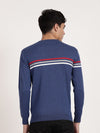 T-Base Striped Round Neck Cotton Pullover Sweater