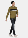 T-Base Colourblocked Cotton Sweatshirt