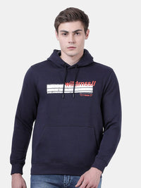 T-Base Men Navy Blue Printed Sweatshirt