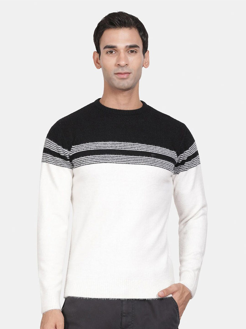 T-Base Colourblocked Round Neck Pullover