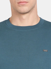 T-Base Men Solid Round Neck Sweatshirt