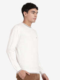 T-Base Round Neck Long Sleeves Cotton Pullover