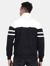 T-Base Colourblocked Mock Collar Front-Open Sweatshirt