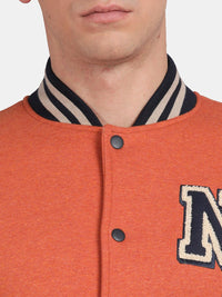 t-base Mock Collar Varsity Jacket