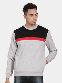 T-Base Men Colourblocked Sweatshirt