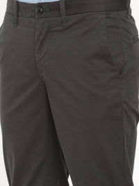 T-Base Men Charcoal Easy Wash Trousers