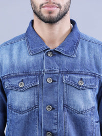 t-base Men Washed Denim Jacket