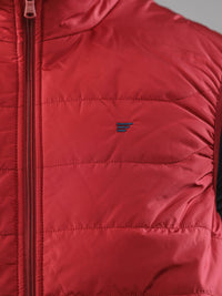 t-base Men Red Windcheater Padded Jacket