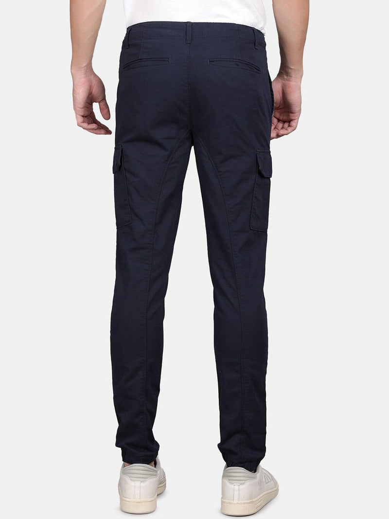 T-Base Men Mid-Rise Cotton Cargos Trousers