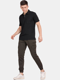 T-Base Men Regular Fit Mid-Rise Joggers Trousers