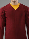 T-Base Men Red Solid Pullover