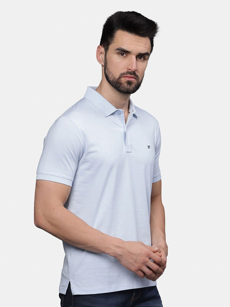 T-Base Men Polo Collar Applique T-Shirt