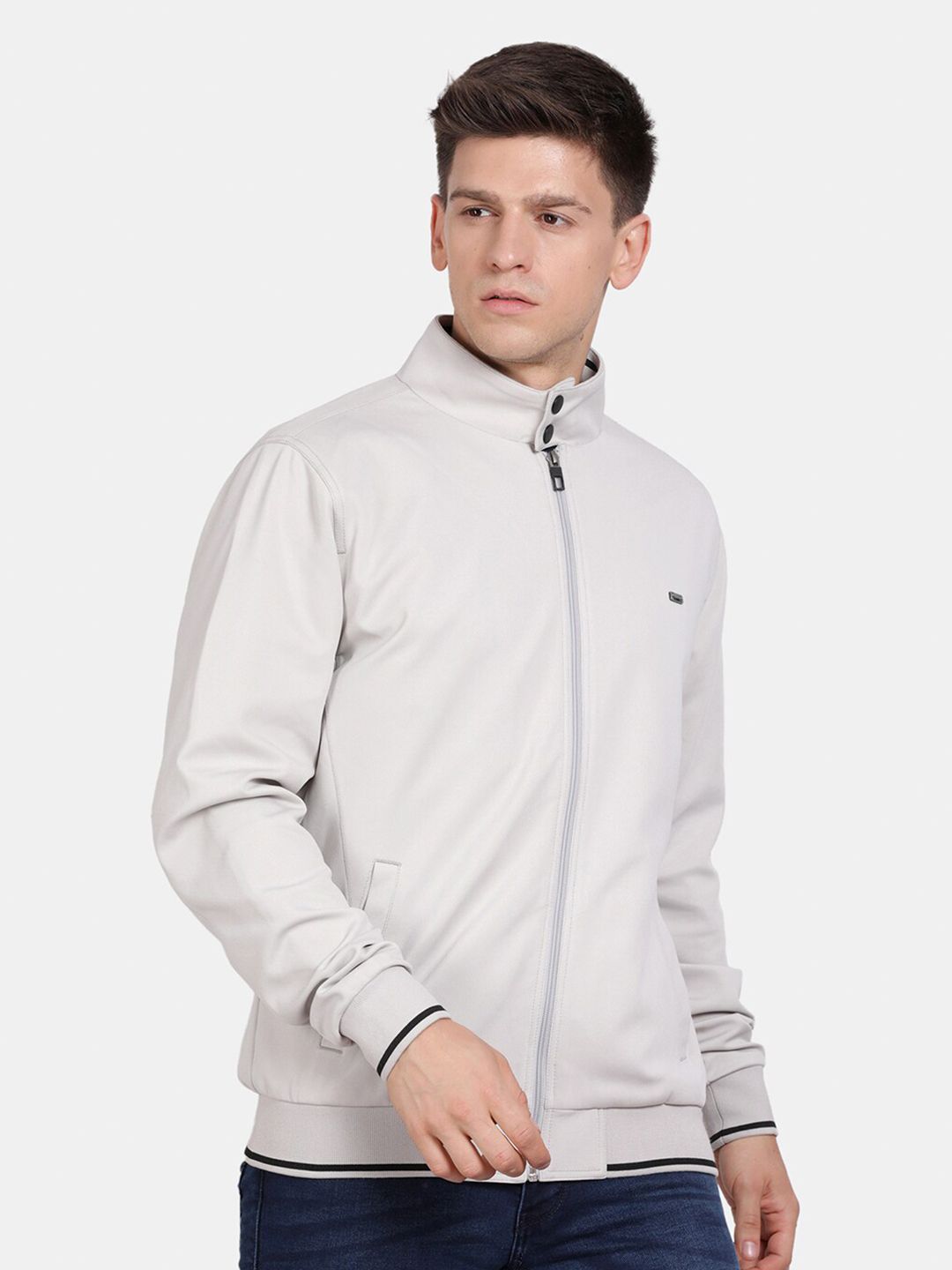 t-base Stand Collar Insulator Bomber Jacket