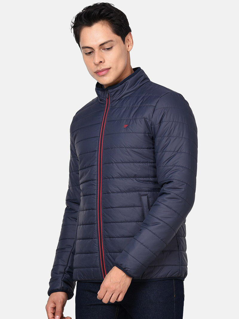 t-base Men Navy Blue Lightweight Puffer Jacket