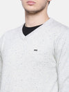 T-Base Men Off-White Solid Sweater