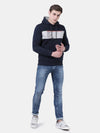 T-Base Men Navy Blue Printed Sweatshirt