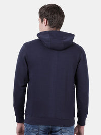 T-Base Men Navy Blue Printed Sweatshirt