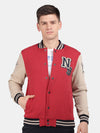 t-base Stand Collar Varsity Jacket