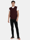 T-Base V-Neck Sleeveless Cotton Sweater Vest