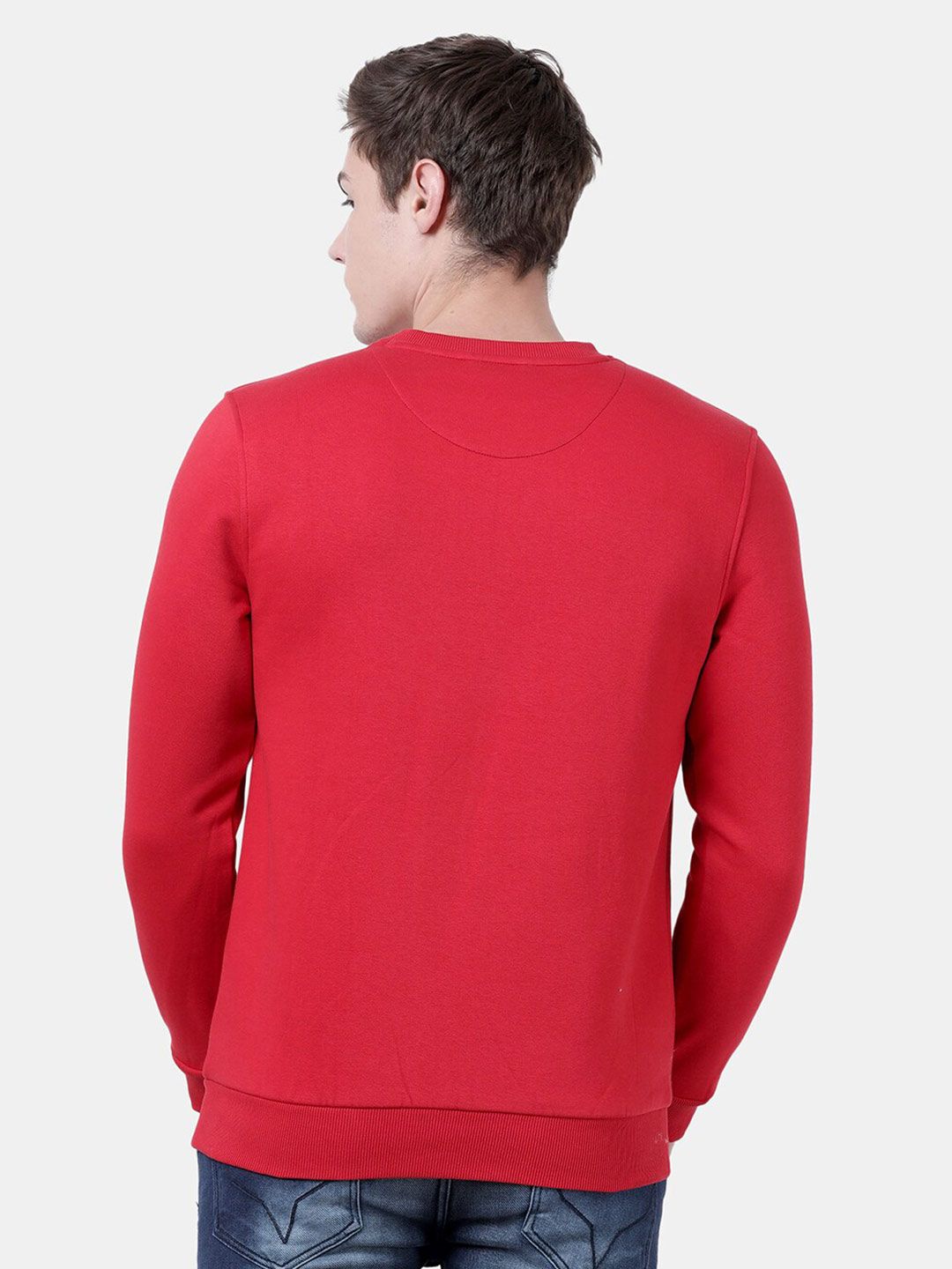 T-Base Men Red Printed Sweatshirt