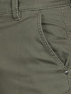 T-Base Men Mid-Rise Flat-Front Plain Zip Cotton Cargos Trouser