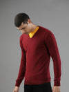 T-Base Men Red Solid Pullover