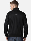 T-Base Men Black Front-Open Sweatshirt