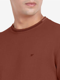 Crew Neck Rustic Melange Full Sleeve Pullover