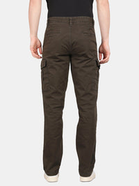 Forest Green Solid Cargo Pants