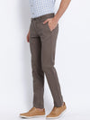 T-Base Men Brown Easy Wash Chinos Trousers