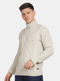 T-Base Turtle Neck Long Sleeves Cable Knit Pullover