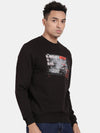 T-Base Graphic Printed Round Neck Sweatshirt