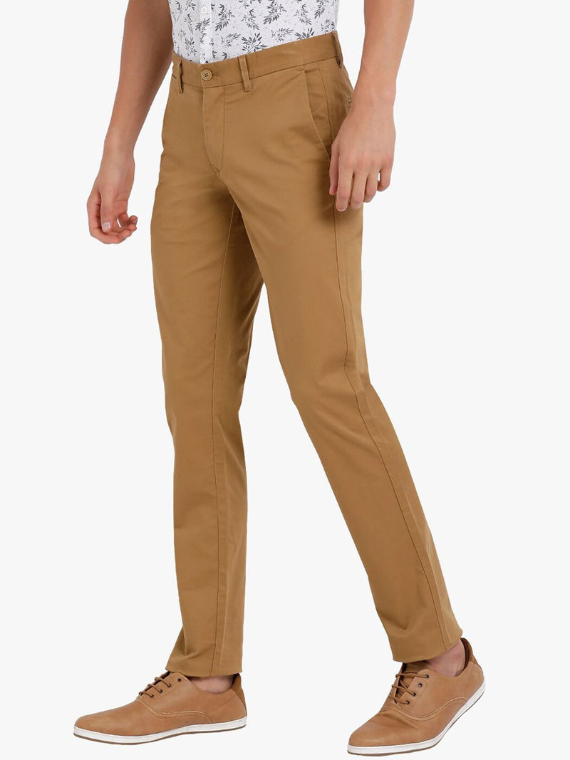 T-Base Men Brown Core Chino Trousers