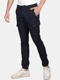 T-Base Men Mid-Rise Cotton Cargos Trousers