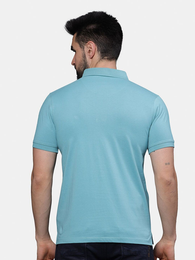 T-Base Men Polo Collar Pockets T-Shirt