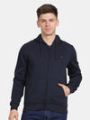 T-Base Men Solid Hooded Sweatshirt