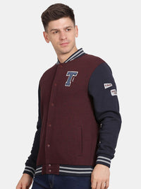 T-Base Men Solid Mock Collar Sweatshirt