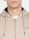 T-Base Men Solid Hooded Sweatshirt