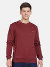 T-Base Men Round Neck Solid Sweatshirt