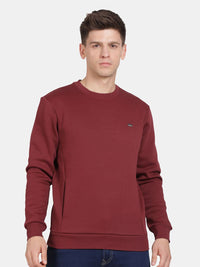 T-Base Men Round Neck Solid Sweatshirt