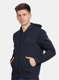 T-Base Men Solid Hooded Sweatshirt